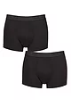 Mens 2 Pair Sloggi SLG Base Soft Trunks - Black