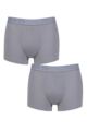 Mens 2 Pair Sloggi SLG Base Soft Trunks - Morandi Grey