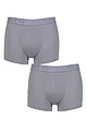 Mens 2 Pair Sloggi SLG Base Soft Trunks - Morandi Grey