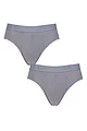 Mens 2 Pair Sloggi SLG Base Soft Briefs - Morandi Grey