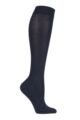 Girls 1 Pair Falke Back to School Plain Cotton Knee High Socks - Dark Marine