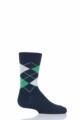 Boys and Girls 1 Pair Falke Cotton Argyle Socks - Navy