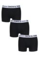 Mens 3 Pair Jack & Jones Cotton Sense Boxer Shorts - Black