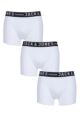 Mens 3 Pair Jack & Jones Cotton Sense Boxer Shorts - White
