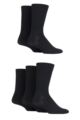 Mens 5 Pair Jack & Jones Jens Plain Cotton Socks - Black