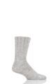 Mens 1 Pair Falke Brooklyn Organic Cotton Heavy Weight Socks - Grey