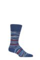 Mens 1 Pair Falke Sedimentation Wool Cotton Blend Socks - Royal Blue