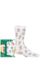 Boys and Girls 1 Pair Falke Colour your own Socks Gift set - White
