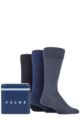 Mens 3 Pair Falke Gift Boxed Cotton Socks - Navy / Blue