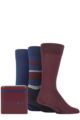 Mens 3 Pair Falke Gift Boxed Patterned Cotton Socks - Plain / Stripe