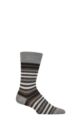 Mens 1 Pair Falke Tinted Stripe Wool Socks - Asphalt Melange