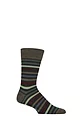 Mens 1 Pair Falke Tinted Stripe Wool Socks - Wald