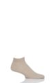 Mens 1 Pair Falke Cool 24/7 Cotton Sneaker Socks - Sand