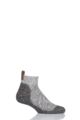 Mens 1 Pair Falke Lodge Homepad Cotton Socks with Grips - Light Grey Melange