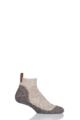 Mens 1 Pair Falke Lodge Homepad Cotton Socks with Grips - Sesame