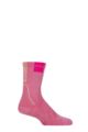 Mens and Women's 1 Pair BUFF Run COOLNET® Crew Length Socks - Pink