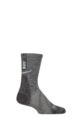 Mens and Women's 1 Pair BUFF Run Hike DRYFLX® Crew Length Socks - Grey