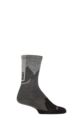 Mens and Women's 1 Pair BUFF Hike Merino Lightweight Crew Length Socks - Grey