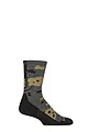 Mens and Women's 1 Pair BUFF Hike Merino Lightweight Crew Length Socks - Grey / Green