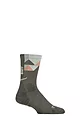 Mens and Womens 1 Pair BUFF Thermonet Hike Crew Length Socks - Beetle Green