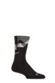 Mens and Womens 1 Pair BUFF Thermonet Hike Crew Length Socks - Black