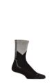 Mens and Womens 1 Pair BUFF Merino Midweight Hike Crew Length Socks - Black