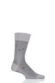 Mens 1 Pair Falke Milky Way High Shine Silky Viscose Socks - Grey