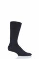 Mens 1 Pair Falke Airport Plain Virgin Wool and Cotton Business Socks - Anthracite Melange