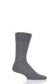Mens 1 Pair Falke Sensitive Berlin Virgin Wool Left and Right Socks With Comfort Cuff - Dark Grey