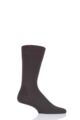 Mens 1 Pair Falke Sensitive Berlin Virgin Wool Left and Right Socks With Comfort Cuff - Brown