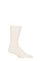 Mens 1 Pair Falke Lhasa Rib Cashmere Blend Casual Socks - Pearl