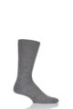 Mens 1 Pair Falke Airport Plain Virgin Wool and Cotton Business Socks - Dark Grey Melange