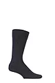 Mens 1 Pair Falke Sensitive London Cotton Left and Right Socks With Comfort Cuff - Anthracite Melange