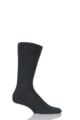Mens 1 Pair Falke Sensitive London Cotton Left and Right Socks With Comfort Cuff - Anthracite Melange