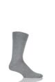 Mens 1 Pair Falke Sensitive London Cotton Left and Right Socks With Comfort Cuff - Light Grey Melange