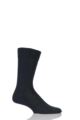 Mens 1 Pair Falke Sensitive London Cotton Left and Right Socks With Comfort Cuff - Dark Navy