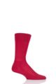 Mens 1 Pair Falke Sensitive London Cotton Left and Right Socks With Comfort Cuff - Scarlet