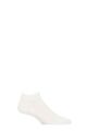 Mens 1 Pair Falke Sensitive London Cotton Trainer Socks - White