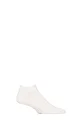Mens 1 Pair Falke Sensitive London Cotton Trainer Socks - White