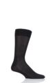 Mens 1 Pair Falke Sensitive Malaga with Pressure Free Top Socks - Black