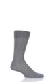 Mens 1 Pair Falke Sensitive Malaga with Pressure Free Top Socks - Light Grey Melange