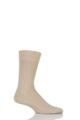 Mens 1 Pair Falke Milano Rib 97% Fil d'Ecosse Cotton Socks - Sand