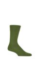 Mens 1 Pair Falke Sensitive London Cotton Left and Right Socks With Comfort Cuff - Cypress
