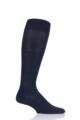 Mens 1 Pair Falke Sensitive London Cotton Left and Right Knee High Socks With Comfort Cuff - Dark Navy