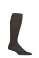 Mens 1 Pair Falke Travel and Comfort Energizing Cotton Compression Socks - Brown