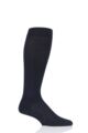 Mens 1 Pair Falke Travel and Comfort Energizing Cotton Compression Socks - Dark Navy