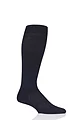 Mens 1 Pair Falke Travel and Comfort Energizing Cotton Compression Socks - Dark Navy