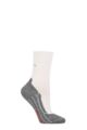Ladies 1 Pair Falke RU4 Cushioned Run Socks - White