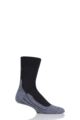 Mens 1 Pair Falke RU4 Cushioned Wool Sports Crew Socks - Black