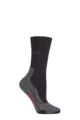 Ladies 1 Pair Falke TK2 Medium Volume Ergonomic Cushioned Trekking Socks - Black